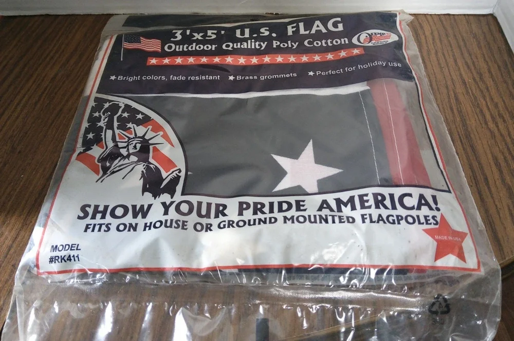 Olymp US 3' X 5' American Flag New In Bag Model #RK411 Made In Milwaukee, WI
